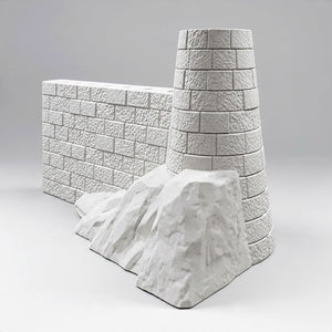 Modern  Menorah  Tower of David Lunarie side look 