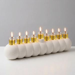 stones of lights menorah cement lunarie 